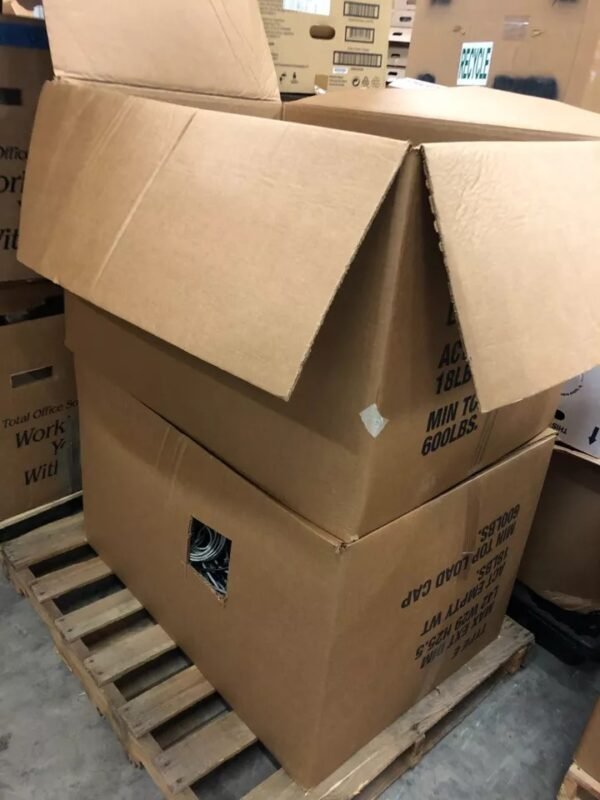 Boxes of cat5 and cat6 Ethernet cables Boxes of Ethernet cables